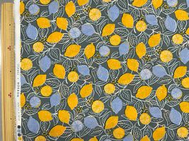 【現品限り特価】甘酸っぱいレモン60ローンプリントグリーングレー