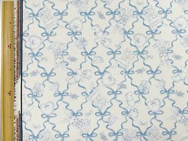 青木美沙子×クラシカルモダン 広幅ポリエステルプリント「マイルーム」アイボリー×ネイビー