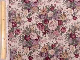 YUWA綿麻キャンバスプリント「アンティークローズ」ベージュ地