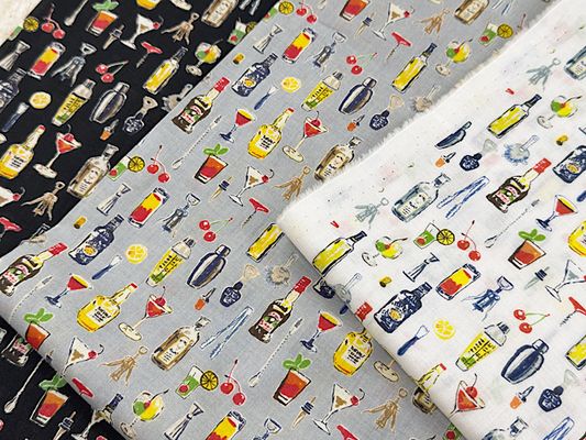 my piece of fabric 60ローンプリント「カクテル」