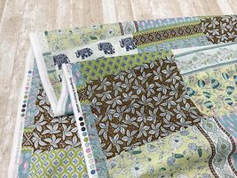 シルキーライクコットンプリント「パッチワーク」_拡大イメージ