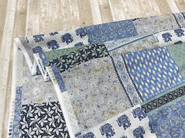 シルキーライクコットンプリント「パッチワーク」_拡大イメージ