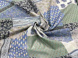 シルキーライクコットンプリント「パッチワーク」_拡大イメージ