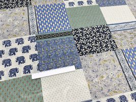 シルキーライクコットンプリント「パッチワーク」_拡大イメージ