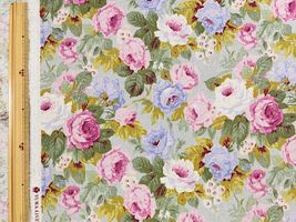 YUWA綿麻キャンバスプリント「Eleanor（エレノア）」ライトグレー地