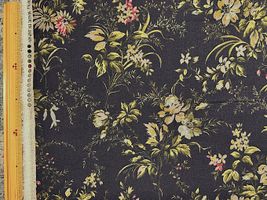 YUWAロイヤルソフトリネンプリント「Healing flowers」ミッドナイト