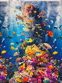 青い海のインクジェットシーチングプリント_拡大イメージ