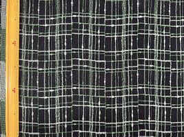 【現品限り特価】Exclusive Collection ゆらゆらチェックのコットンローンレースブラック