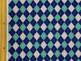 オックスプリント「アーガイルチェック/ARGYLE」ブルー×グレー