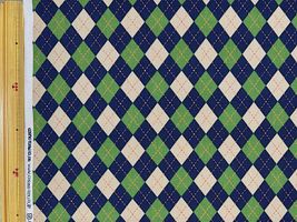 オックスプリント「アーガイルチェック/ARGYLE」リーフグリーン系