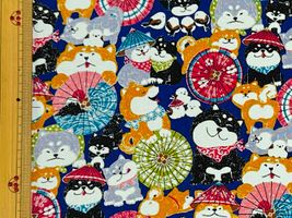 スケアープリント わんこだ和「ばんがさだワン」ブルー