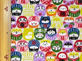 スケアープリント わんこだ和「だるまだワン」アイボリー