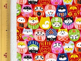 スケアープリント わんこだ和「だるまだワン」レッド