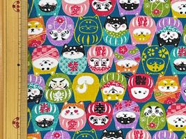 スケアープリント わんこだ和「だるまだワン」ブルー