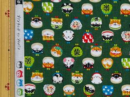 スケアープリント わんこだ和「がま口だワン」グリーン