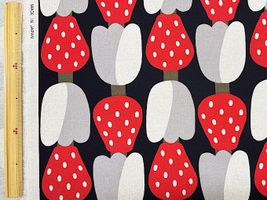 コットンこばやし綿麻キャンバスプリント「チューベリー」_拡大イメージ