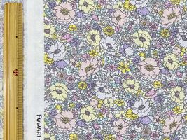 ボタニカルスケアープリント「フラワーガーデン」ペールラベンダー