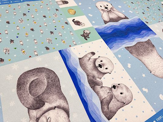 コッカ ラッコ推しのシーチングパネルプリント