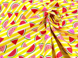 POPなネオンスイカのシーチングプリント_拡大イメージ