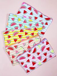 POPなネオンスイカのシーチングプリント_拡大イメージ