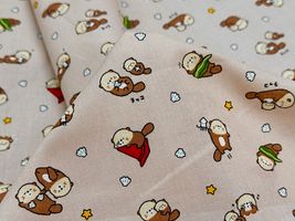 【期間限定特別価格】ラッコちゃんのシーチングプリント_拡大イメージ