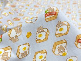 【期間限定特別価格】オックスプリント 「くまちゃんのふかふかパンベッド」_拡大イメージ