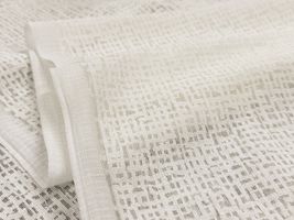 【現品限り特価】綿混ジオメトリックラッセルレース_拡大イメージ