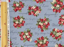 【現品限り特価】シーチングプリント un/no「クラシカルストロベリー」_拡大イメージ