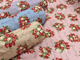 【現品限り特価】シーチングプリント un/no「クラシカルストロベリー」_拡大イメージ