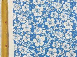 ハイビスカスのハワイアンクールクロスニットさわやかブルー