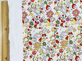 POPなイラストのクールクロスニットオフホワイト