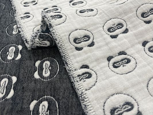 オリジナルふんわり六重ガーゼ「めつきのわるいパンダ」