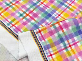 カラフルチェックのクールクロスニット_拡大イメージ
