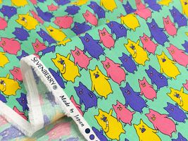 my piece of fabric カラフルピッグのブロードプリント_拡大イメージ