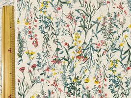 綿麻シーチングプリント「Botanical World」_拡大イメージ
