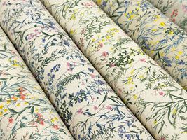 綿麻シーチングプリント「Botanical World」_拡大イメージ