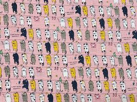 【現品限り特価】コットンこばやし 洗濯ねこのリップルプリント_拡大イメージ