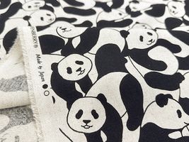 綿麻キャンバスブリント「パンダワールド」_拡大イメージ