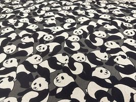 綿麻キャンバスブリント「パンダワールド」_拡大イメージ