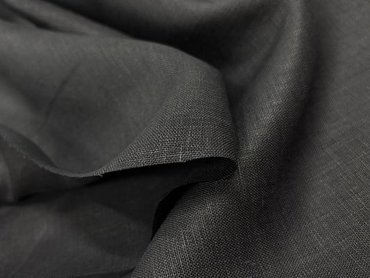 現品限り・少し厚めのブラックリネン無地