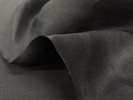 現品限りのブラックリネン無地_拡大イメージ