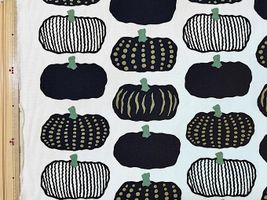 コットンこばやし アートなカボチャのコットンキャンバスプリントオフホワイト×ブラック