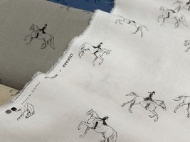 Exclusive Collection 乗馬の綿麻シーチングプリント_拡大イメージ