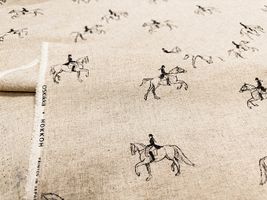 Exclusive Collection 乗馬の綿麻シーチングプリント_拡大イメージ