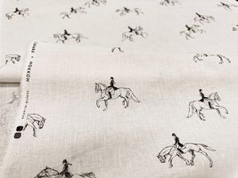Exclusive Collection 乗馬の綿麻シーチングプリント_拡大イメージ