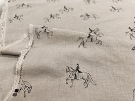 Exclusive Collection 乗馬の綿麻シーチングプリント_拡大イメージ
