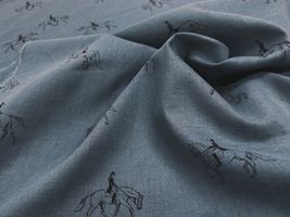 Exclusive Collection 乗馬の綿麻シーチングプリント_拡大イメージ