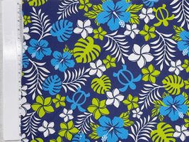 タートル&モンステラのハワイアンクールクロスニットネイビー