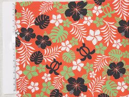 タートル&モンステラのハワイアンクールクロスニットオレンジ