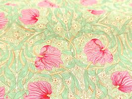 シーチングプリント BEST OF MORRIS「ピンパネル」ピンク花